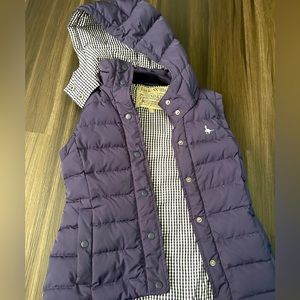 Jack Wills Indigo Blue Hooded Puffer Vest
